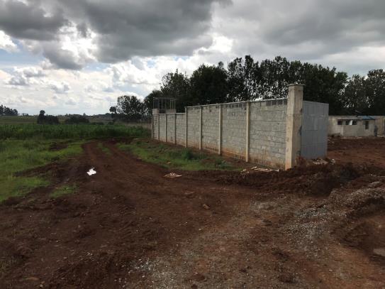 Completed stone perimeter wall